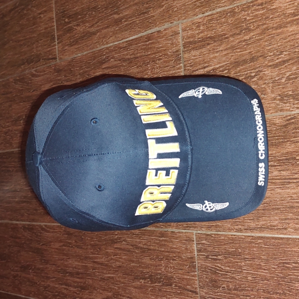 Breitling Swiss Chronographs Navy Yellow Baseball Trucker Snapback Hat Cap